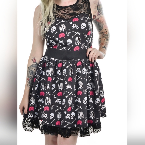 Too Fast Dresses & Skirts - Too Fast Anatomy Ribcage Bones Skeleton Dress